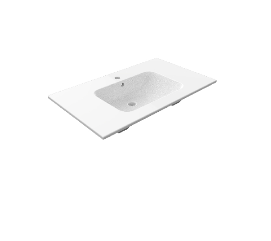 Lavabo in ceramica bianco  51 x 46 cm MOD. LC25