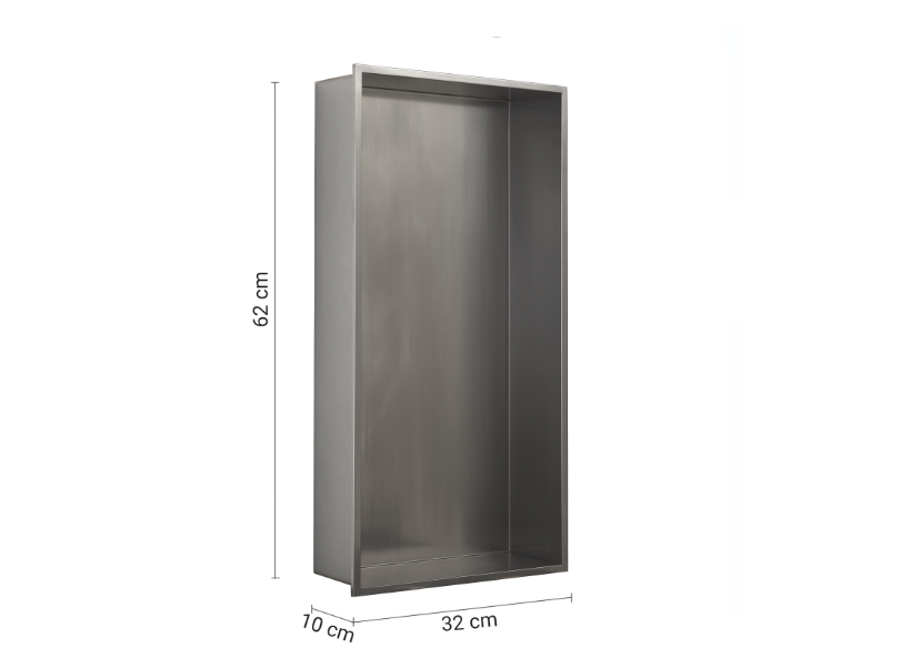 Nicchia da incasso spazzolato altezza 62 cm "Guest"