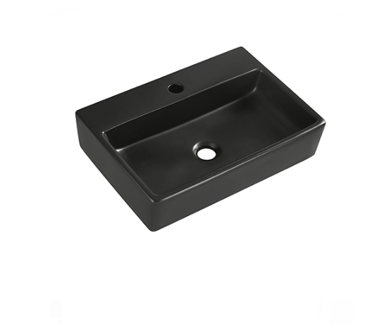 Lavabo da appoggio nero opaco in ceramica MOD. LVM04