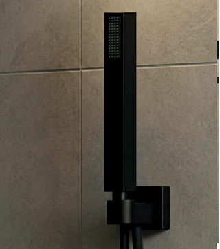 Kit doccia nero opaco modello "Square"