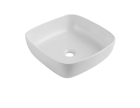 Lavabo da appoggio bianco opaco in ceramica diam. 40 x 40,5 cm MOD. LVM03