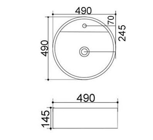 Lavabo in ceramica bianco 49 X 14,5 cm MOD. LA29