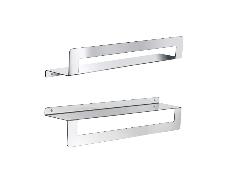 Mensola cromata con porta asciugamani cm 50 "Cleo"