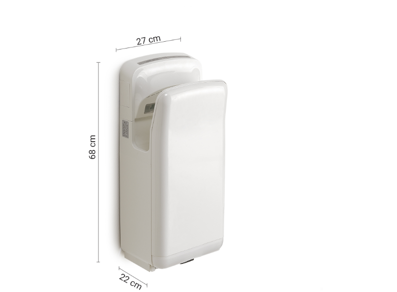 Asciugamani elettrico a fotocellula bianco 650-1800 W "Meltemi"