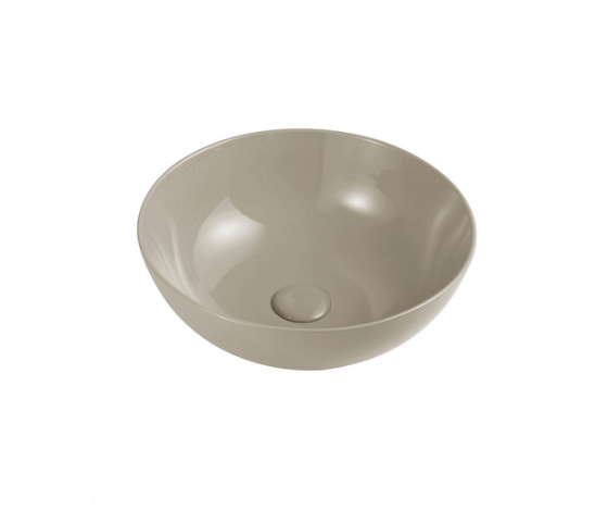 Lavabo da appoggio in ceramica sabbia 33 cm MOD. LVA02