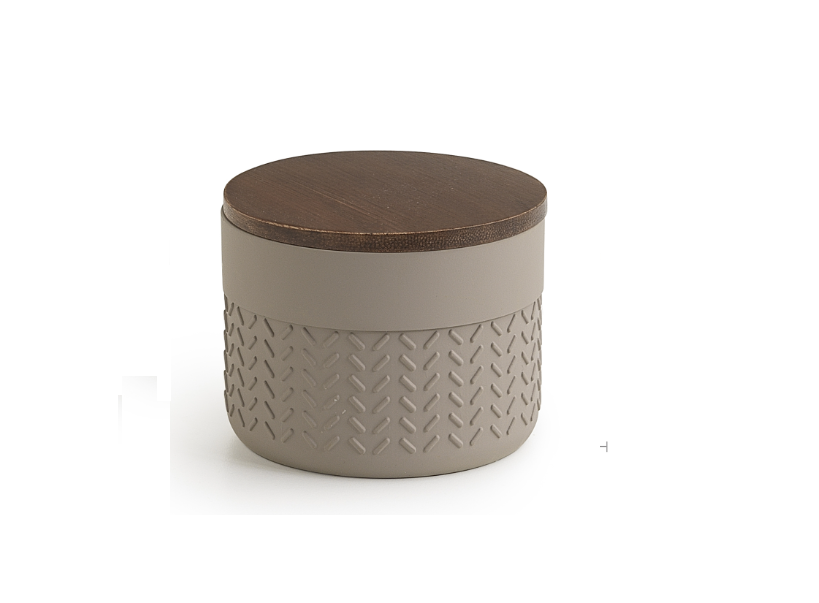Bamboom contenitore grigio/naturale "Thea"