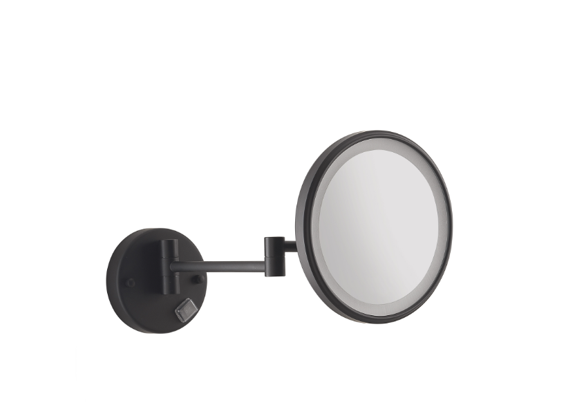 Specchio ingraditore nero matt "Eva"