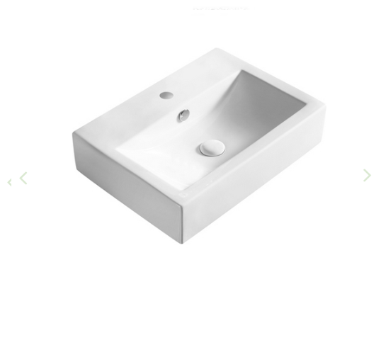 Lavabo in ceramica rettangolare bianco 54 X 40.5 cm MOD. LA42