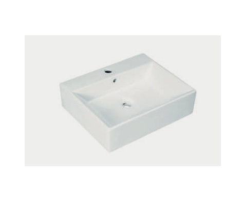 Lavabo rettangolare d'appoggio/sospeso