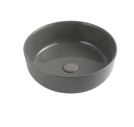 Lavabo da appoggio in ceramica grigio 33 cm MOD. LVA01