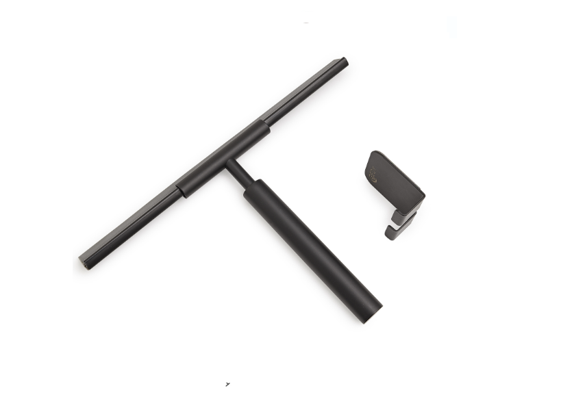 Set tergivetro e gancio nero matt "Odino"