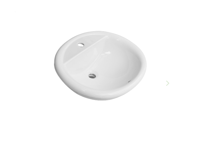 Lavabo soprapiano in ceramica bianco 57x49 cm MOD. LS65
