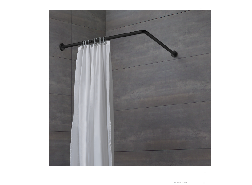 Asta angolare nero matt 78x78