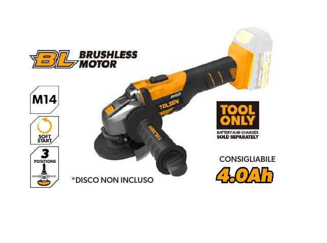Smerigliatrice angolare brushless Tolsen