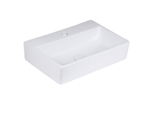 Lavabo da appoggio bianco opaco in ceramica MOD. LVM04