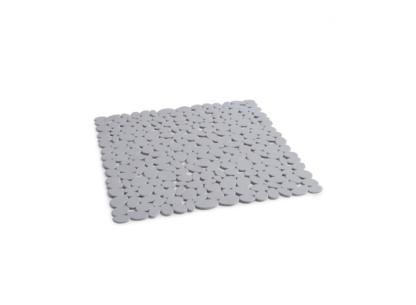 Tappeto antiscivolo doccia 51x51 - PVC grigio matt "Rio"