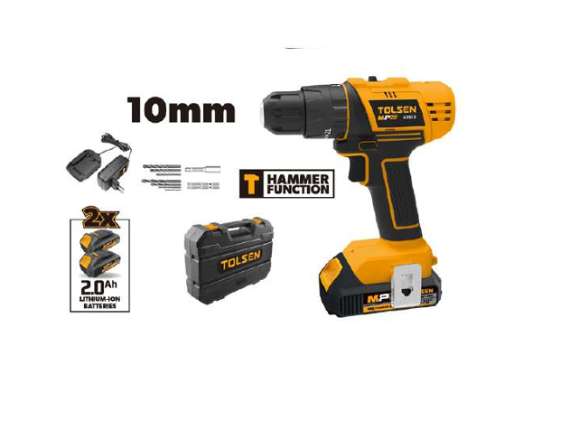 Kit avvitatore a batteria con  percussione Tolsen