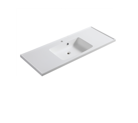 Lavabo in resina vasca a destra bianco opaco 80 x 45 MOD. LC24