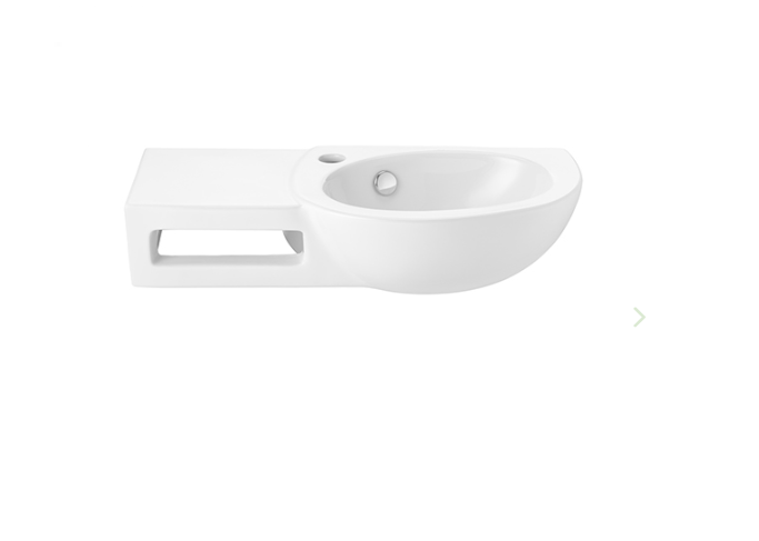 Lavabo a parete in ceramica bianco 63 x 28.5 cm MOD. LP961