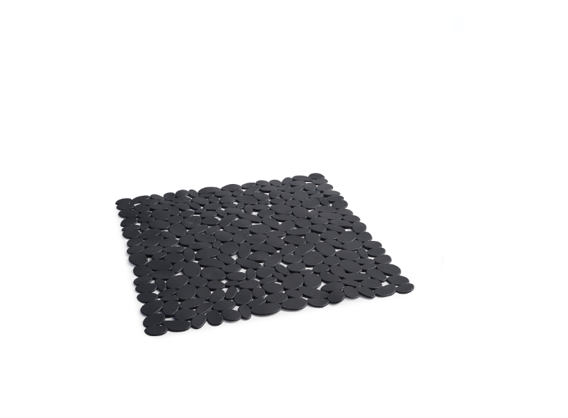 Tappeto antiscivolo doccia 51x51 - PVC nero matt "Rio"