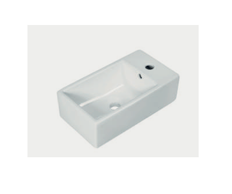Lavabo rettangolare d'appoggio