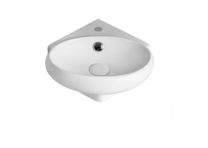 Lavabo in ceramica bianco ad angolo 38x36 cm MOD. LN57