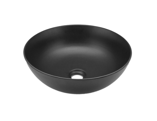 Lavabo da appoggio nero in ceramica diam. 38,5 cm MOD. LVM02