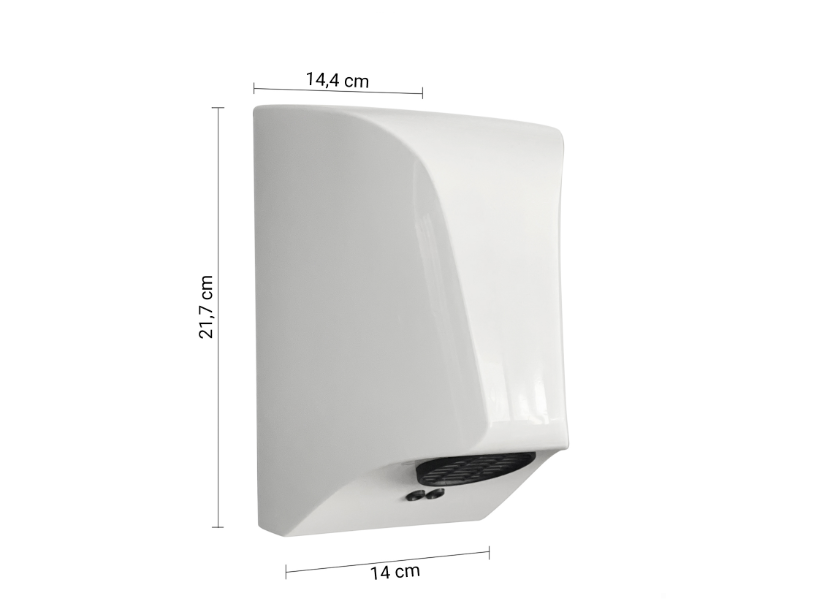 Asciugamani elettrico a fotocellula bianco 850W  "Vespero"