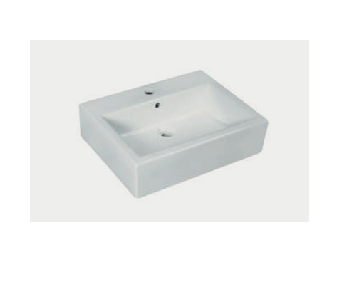 Lavabo rettangolare d'appoggio/sospeso
