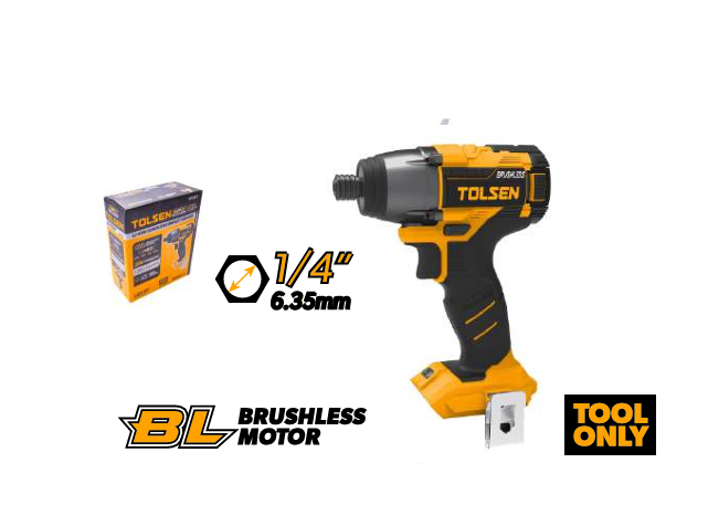 Corpo avvitatore ad impulsi  brushless attacco esagonale  1/4" Tolsen