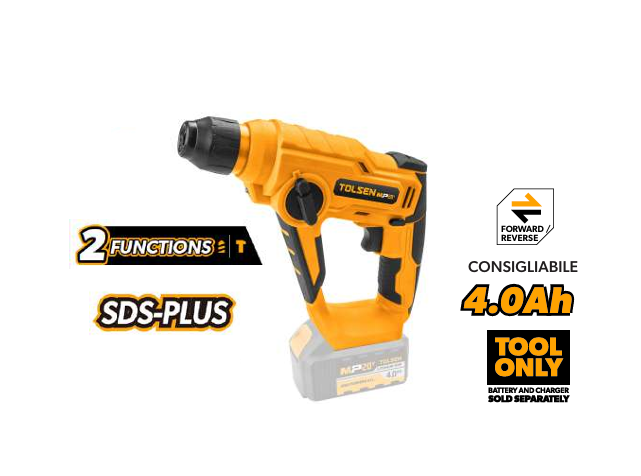 Tassellatore demolitore brushless a batteria Colpi al minuto: 0-5000 bpm Tolsen