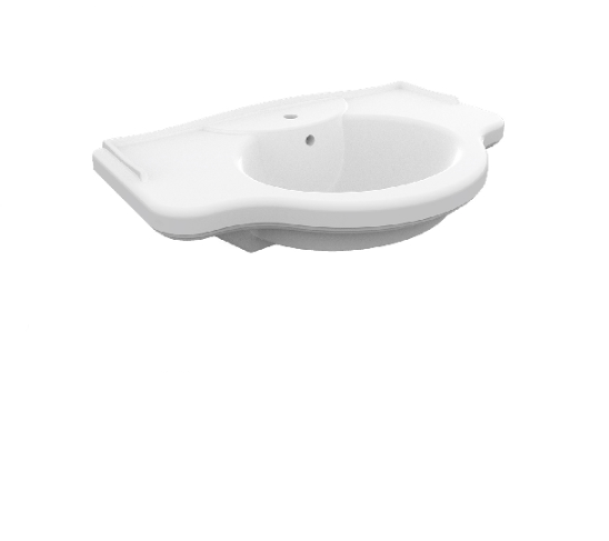 Lavabo in ceramica bianco 110 x 61 cm MOD. LC30