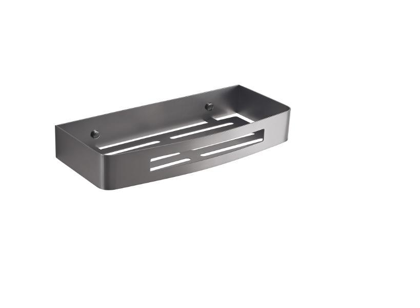 Portaoggetti doccia gun metal "Nerva"