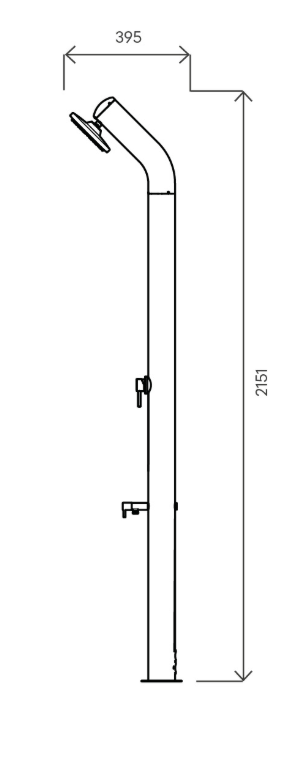 Doccia UNI-1 ø 100 - 1 doccia con miscelatore e lavapiedi