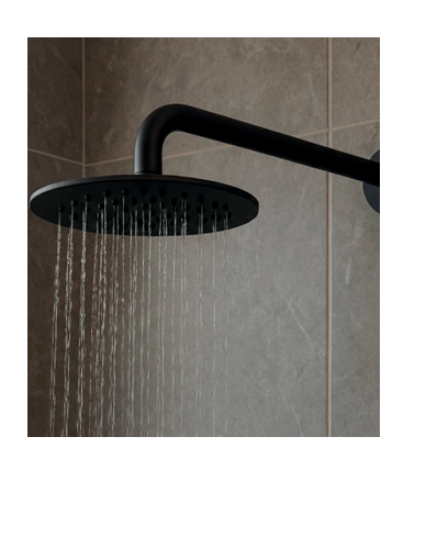 Kit doccia nero opaco modello "Round"