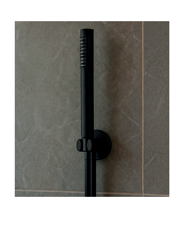 Kit doccia nero opaco modello "Round"