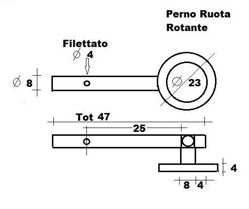 Rotelle per box doccia : R400/124 23 AB Carrello - PZ 1