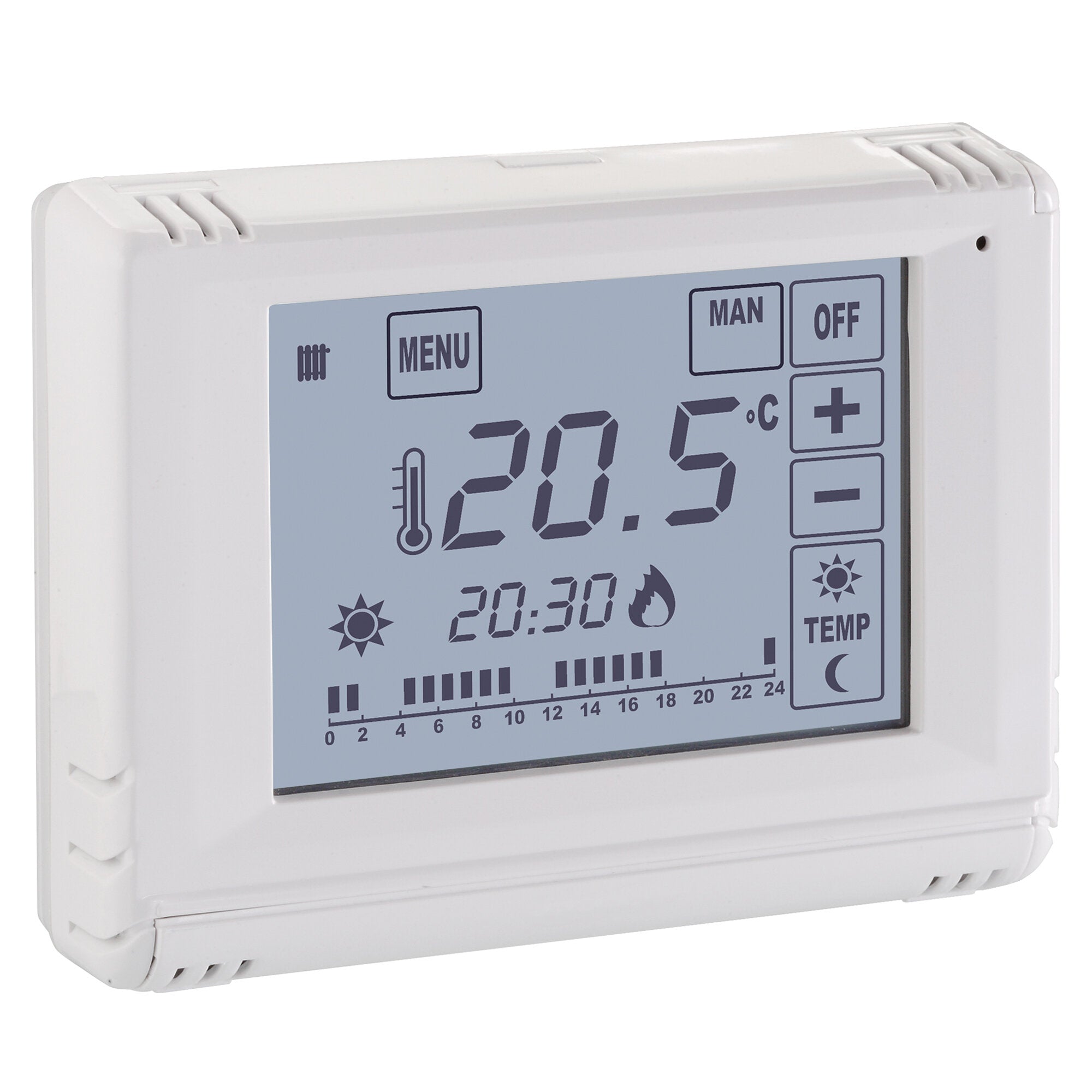 Smarty termostato giornaliero - Versione a 230 Vac: alimentazione da 110 a 230 Vac, 50/60 Hz
